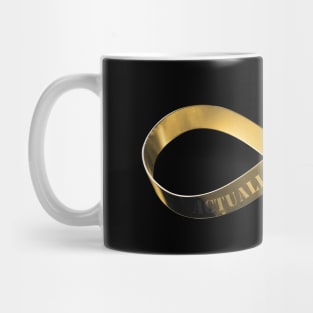 Actually Autistic With Golden Infinity Symbol Mug